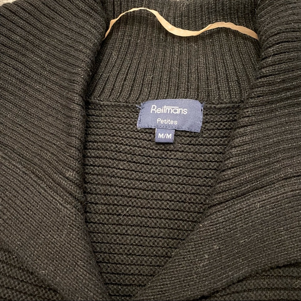 Black knit sweater cardigan - Picture 3 of 4